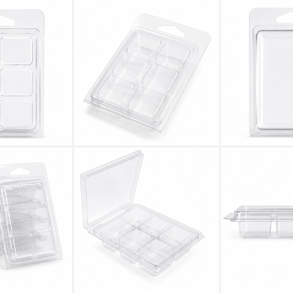 Clear 6-Cavity Wax Melt Clamshell (Bundle of 25)