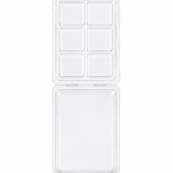 Clear 6-Cavity Wax Melt Clamshell (Bundle of 25)