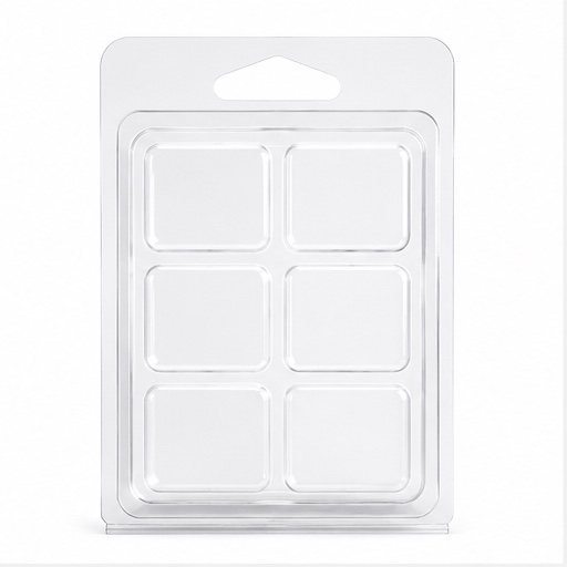 Clear 6-Cavity Wax Melt Clamshell (Bundle of 25)