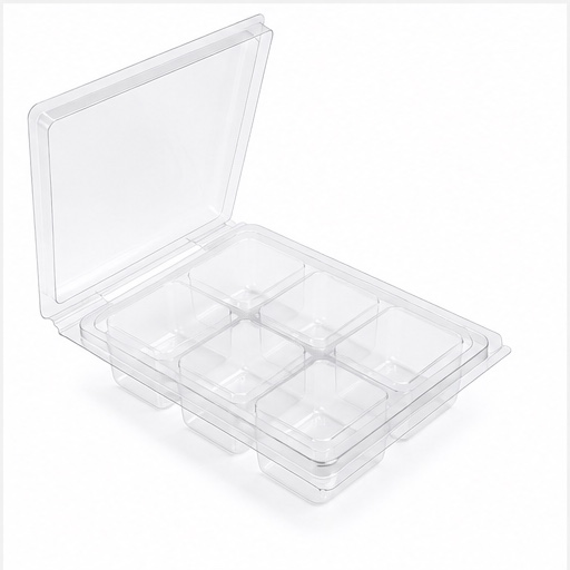 Clear 6-Cavity Wax Melt Clamshell (Bundle of 25)