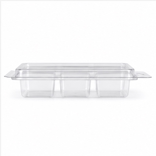 Clear 6-Cavity Wax Melt Clamshell (Bundle of 25)